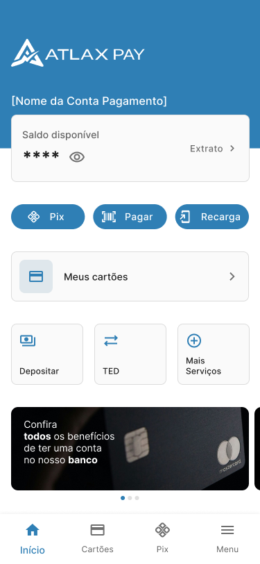 Screenshot de app financeiro